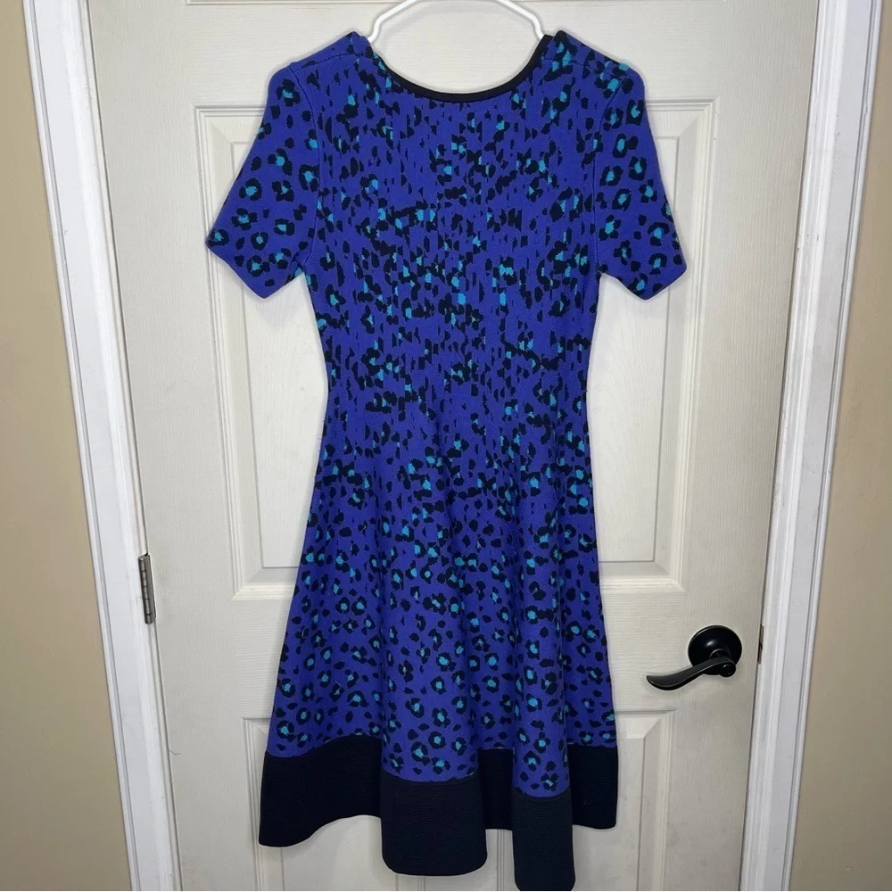 Kate Spade Women’s Blue Animal Print Short Sleeve Dress Sz S
